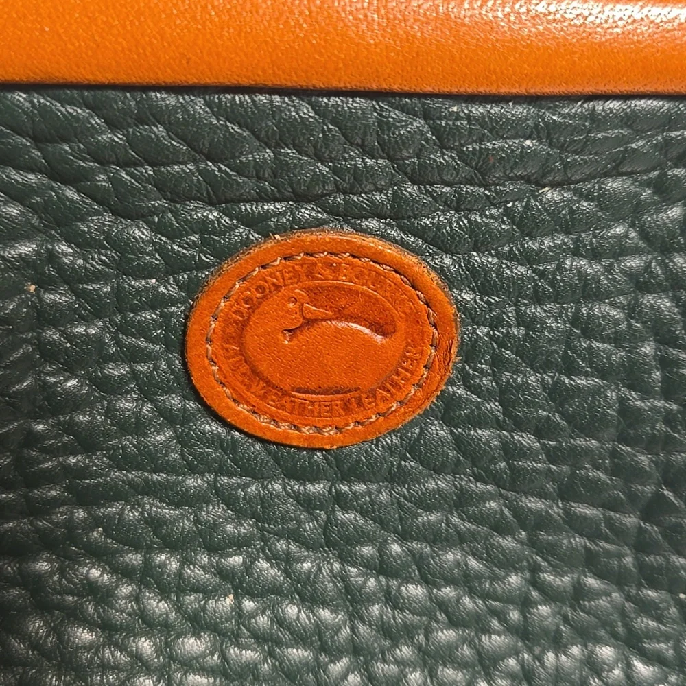 Dooney & Bourke Green and Tan Leather Wallet - Picture 3 of 12